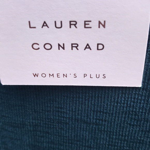 New! LC Lauren Conrad 0X mystique blue Raglan long sleeve ruffled top. - Picture 5 of 9